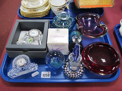 Lot 1259 - Two Waterford Crystal Mantle Clocks. Two...