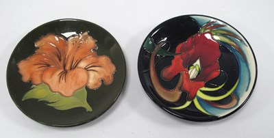 Lot 1234 - Moorcroft Hibiscus Pattern Pin Tray, 11.5cm...