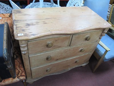 Lot 1576 - XIX Century Pine Chest of Two Small, Two Large...
