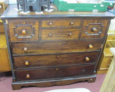 Lot 1555 - XIX Century Inlaid Mahogany Chest of Seven...