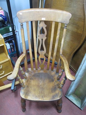 Lot 1559 - XIX Century Framhouse Armchair with pierced...