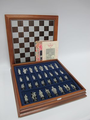 Lot 1333 - A Boxed Danbury Mint "The Camelot Chess Set",...
