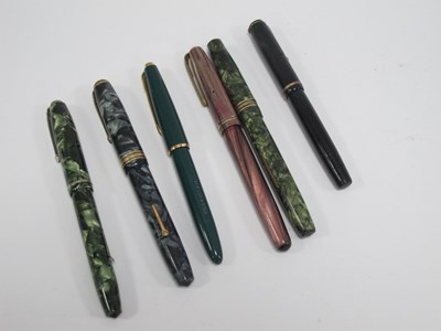Lot 1314 - A Collection of Gold Nib Fountain Pens, to...