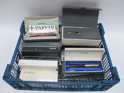 Lot 1353 - A Collection of Boxed Parker Pen sets, to...