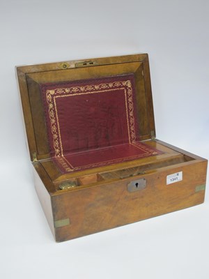 Lot 1341 - A XIX Century Writing Slope, with brass trims...