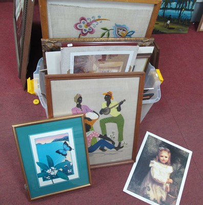 Lot 1540 - A Collection of Mixed Prints and Needleworks,...