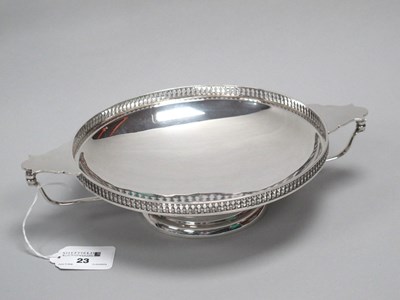 Lot 23 - A Hallmarked Silver Twin Handled Footed Dish,...