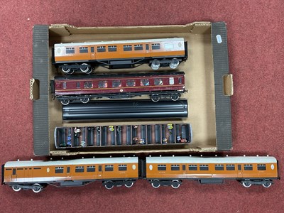 Lot 346 - Five 'O' Gauge/7mm Kit Built Bogie Passenger...