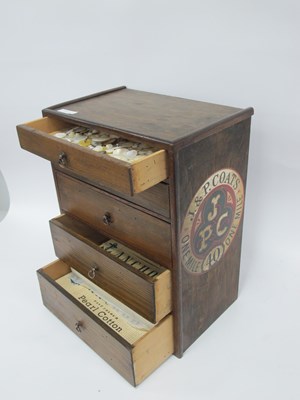 Lot 1352A - A Mid 1900s Five-Drawer Shop Display Sewing...