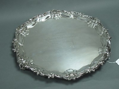 Lot 92 - A Hallmarked Silver Salver, JD&S, Sheffield...