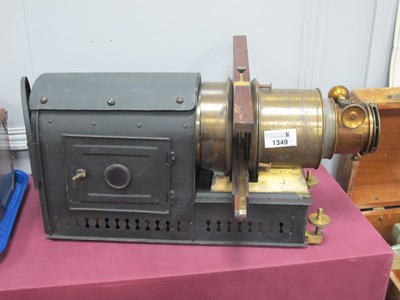 Lot 1349 - A Victorian Magic Lantern and Slide (lenses...