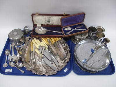 Lot 1297 - A Quantity of Silver Plated Ware and Cutlery,...