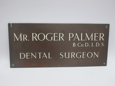 Lot 1363 - A Mid 1900s Heavy Bronze Sign for Mr. Roger...