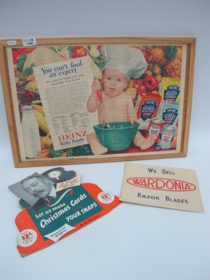 Lot 1360 - An Original 1951 Advertising Sign for Heinz...