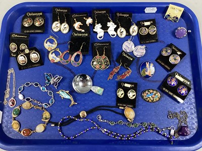 Lot 232 - Cloisonne; A Selection of Enamel Earrings, of...