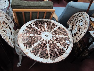 Lot 1569 - Garden Furniture - a pair of heavy cast iron...
