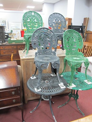 Lot 1582 - Garden Furniture - vintage aluminium tables...