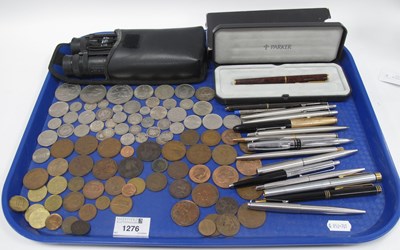 Lot 1276 - Writing Pens, including Sheaffer with 14k nib,...
