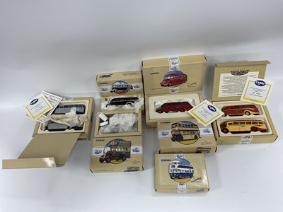 Lot 560 - Nine Corgi Diecast Model Buses to include...