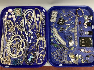 Lot 227 - A Collection of Shell Inset Drop Earrings,...