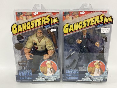 Lot 572 - Two Mezco Gangsters Inc. Action Figures,...