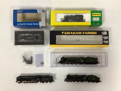 Lot 468 - Five 'N' Gauge/2mm Steam Locomotives,...