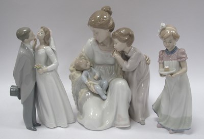 Lot 1268 - A Group of Three Spanish Lladro porcelain...