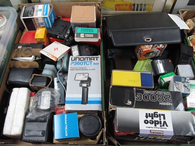 Lot 1013 - Camera Accessories; various flash units,...