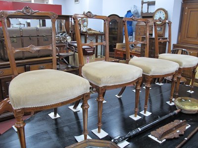 Lot 1635 - Set of Four Late XIX Century Walnut Parlour...