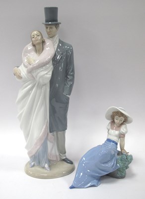 Lot 1266 - Two Spanish Lladro NAO porcelain figurines, to...