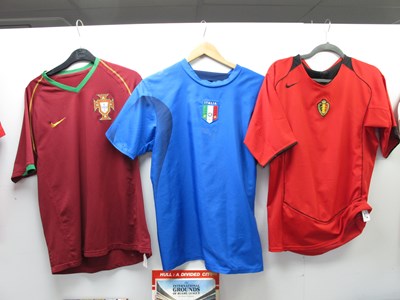 Lot 337 - Football Shirts - Portugal, claret home by...