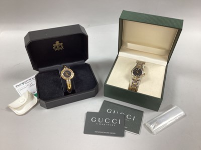 Lot 291 - Gucci; A Ladies Wristwatch, the circular...