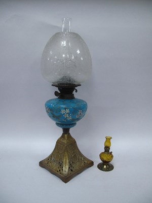 Lot 1453 - A Victorian Style Decorative Oil Lamp,...