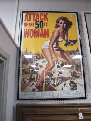 Lot 1509 - A Reproduction Poster of 'Attack of the 50ft...