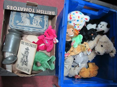 Lot 1127 - Ty Beanies, approximately fourteen, tin,...