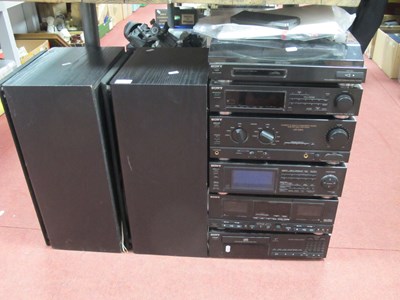 Lot 1123 - Sony Stack System. including turntable, tuner,...