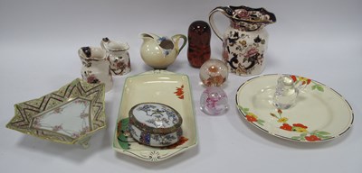 Lot 1225 - Franz Porcelain Dragonfly jug, three...