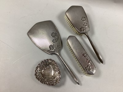 Lot 41 - A Hallmarked Silver Backed Dressing Table Set,...