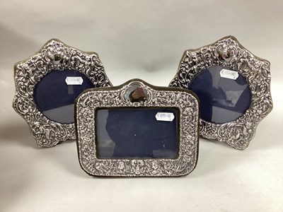 Lot 15 - A Pair of Ornate Hallmarked Silver Easel Back...