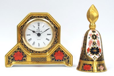 Lot 1110 - A Royal Crown Derby Porcelain Candle Snuffer,...