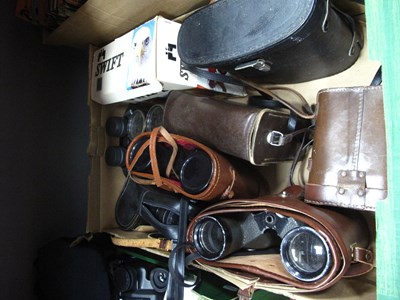 Lot 1094 - Binoculars; Swift 8x40 boxed, Hamden 7x50,...