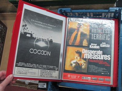 Lot 1102 - Film Adverts, Magazines Cuttings, from varying...