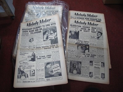 Lot 1338 - Melody Maker 1954, complete set of the musical...