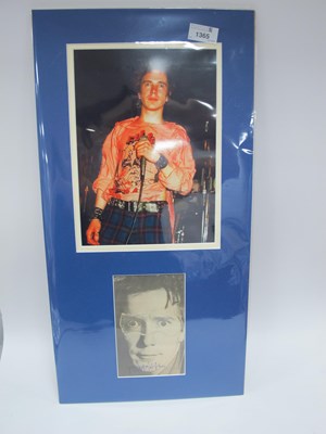 Lot 1365 - Sex Pistols, Johnny Rotten Autograph, blue pen...