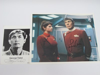 Lot 1322 - Star Trek Autographs - Leonard Nimoy, on image...