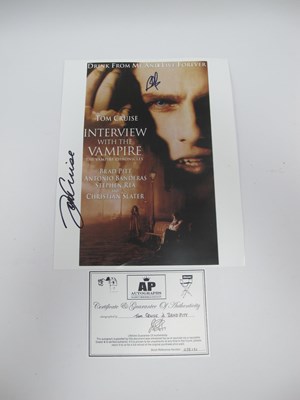 Lot 1327 - Tom Cruise & Brad Pitt Autographs, black pen...