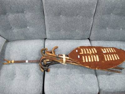Lot 1173 - A Collection of Eleven Assorted Walking Sticks,...