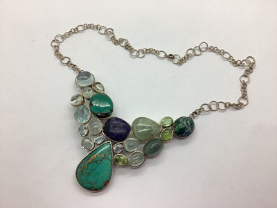 Lot 133 - A Modern Hardstone Statement Necklace, collet...