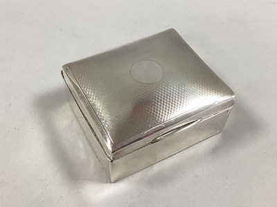 Lot 21 - A Hallmarked Silver Cigarette Box, engine...
