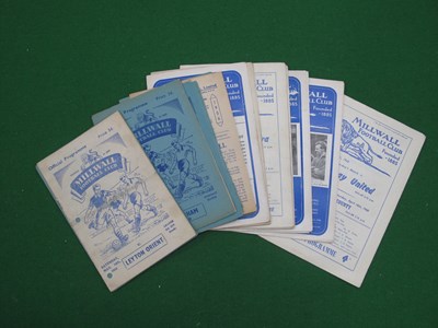 Lot 730 - Millwall Home Programmes 1952-3 v. Orient...